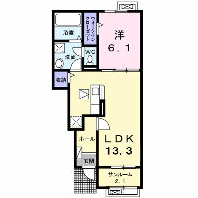 向日葵　１ 102【管理NO：1-028584701-01020】 ★家具家電は申し込み後に搬入します★ ★2026年09月上旬入居可能★の物件画像