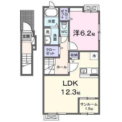 プリマ　オランジェ 201【管理NO：1-028639601-02010】 ★家具家電は申し込み後に搬入します 2026年09月上旬入居可能の物件画像