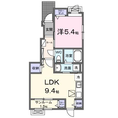 プリマ　オランジェ 101【管理NO：1-028639601-01010】 ★家具家電は申し込み後に搬入します 2026年09月上旬入居可能の物件画像