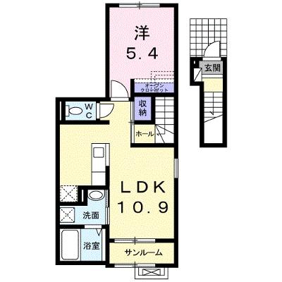 ロワジール 201【管理NO：1-019948001-02010】 ★家具家電は申し込み後に搬入します★ ★2026年09月中旬入居可能★の物件画像