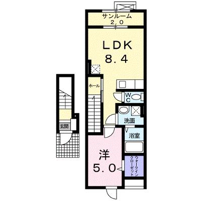 パークサイド　Ⅰ 202【管理NO：1-016544601-02020】 ★家具家電は申し込み後に搬入しますの物件画像