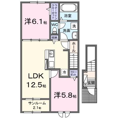 ル・ブリス 202【管理NO：1-028382201-02020】 ★家具家電は申し込み後に搬入します★ ★2026年09月下旬入居可能★の物件画像