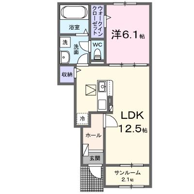 ル・ブリス 104【管理NO：1-028382201-01040】 ★家具家電は申し込み後に搬入します★ ★2026年09月下旬入居可能★の物件画像