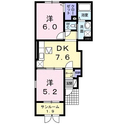 ユリシーズ　Ｂ 101【管理NO：1-016445002-01010】 ★家具家電は申し込み後に搬入しますの物件画像