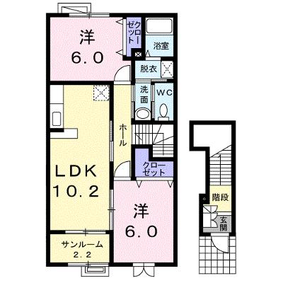 サニーガーデンＢ 201【管理NO：1-014546201-02010】 ★家具家電は申し込み後に搬入しますの物件画像