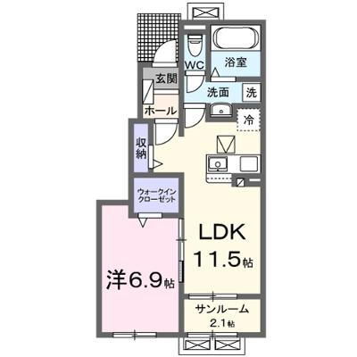 ベル　パトリ　Ｂ 102【管理NO：1-028480802-01020】 ★家具家電は申し込み後に搬入します★ ★2026年10月上旬入居可能★の物件画像