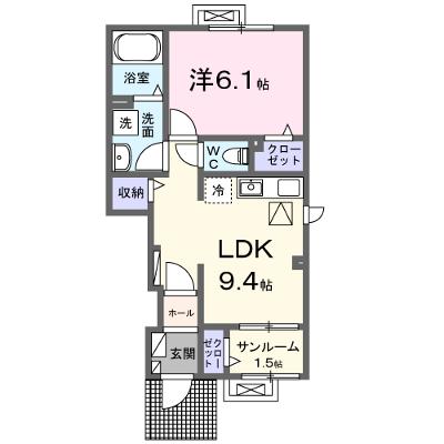 ベル　パトリ　Ａ 105【管理NO：1-028480801-01050】 ★家具家電は申し込み後に搬入します 2026年10月上旬入居可能の物件画像