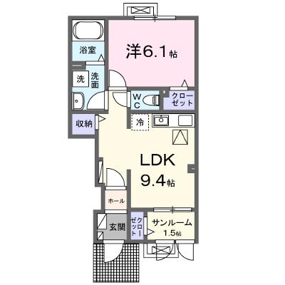 ベル　パトリ　Ａ 104【管理NO：1-028480801-01040】 ★家具家電は申し込み後に搬入します 2026年10月上旬入居可能の物件画像