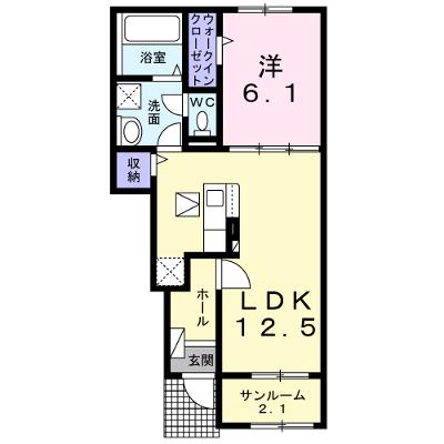 パインエコー 103【管理NO：1-026968101-01030】 ★家具家電は申し込み後に搬入します★の物件画像