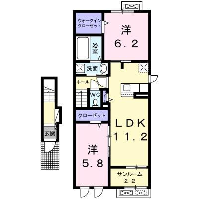 グランメゾンＳＳ２ 204【管理NO：1-024767902-02040】 ★家具家電は申し込み後に搬入しますの物件画像