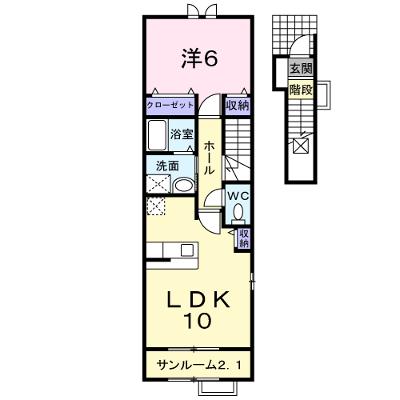 シエル・ブルーＢ 201【管理NO：1-015682602-02010】 ★家具家電は申し込み後に搬入しますの物件画像
