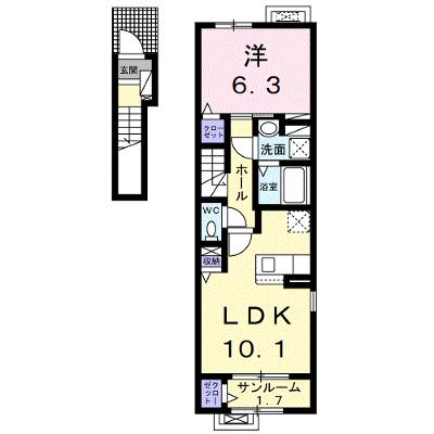 リンデンハイム　Ⅱ 201【管理NO：1-027040401-02010】 ★家具家電は申し込み後に搬入します★ ★2026年11月中旬入居可能★の物件画像