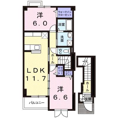 シエルブリュ　Ａ 202【管理NO：1-012743801-02020】 ★家具家電は申し込み後に搬入しますの物件画像