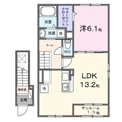 カーザ　レガーメ 202【管理NO：1-028696401-02020】 ★家具家電は申し込み後に搬入します 2026年09月上旬入居可能の物件画像