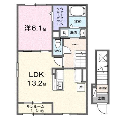 カーザ　レガーメ 201【管理NO：1-028696401-02010】 ★家具家電は申し込み後に搬入します 2026年09月上旬入居可能の物件画像