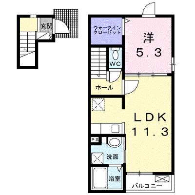 ル・フランⅡ 201【管理NO：1-027483701-02010】 ★家具家電は申し込み後に搬入しますの物件画像