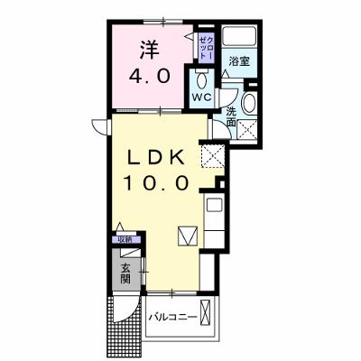 ジェルメ　Ⅰ 101【管理NO：1-020015901-01010】 ★家具家電は申し込み後に搬入します★の物件画像