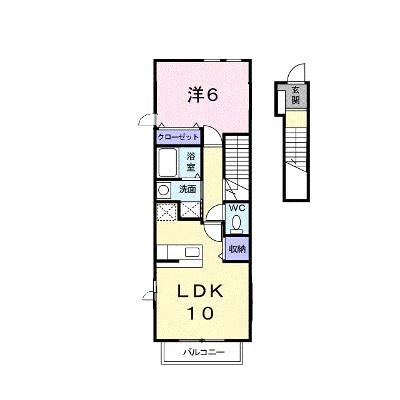 カーサ・ソーレ　Ａ 202【管理NO：1-014823601-02020】 ★家具家電は申し込み後に搬入しますの物件画像