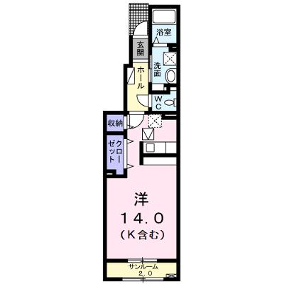 カーサ　シエロブルー 104【管理NO：1-023071501-01040】 ★家具家電は申し込み後に搬入します★の物件画像