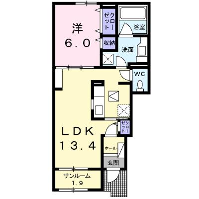 コマクサ 102【管理NO：1-024602301-01020】 2026年07月中旬入居可能の物件画像