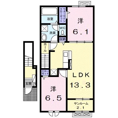 フルールⅦ 203【管理NO：1-027527301-02030】 ★家具家電は申し込み後に搬入しますの物件画像