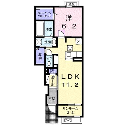ラパン町村　Ⅱ 102【管理NO：1-024713002-01020】 ★家具家電は申し込み後に搬入します 2026年07月下旬入居可能の物件画像
