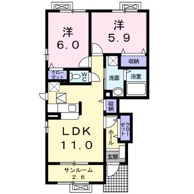 インフィニティーＣ 101【管理NO：1-015457603-01010】 ★家具家電は申し込み後に搬入しますの物件画像