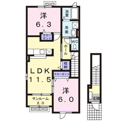 インフィニティーＢ 201【管理NO：1-015457602-02010】 ★家具家電は申し込み後に搬入しますの物件画像