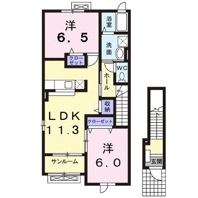 インフィニティーＡ 201【管理NO：1-015457601-02010】 ★家具家電は申し込み後に搬入しますの物件画像