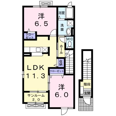 グロワールＥ 201【管理NO：1-015150005-02010】 ★家具家電は申し込み後に搬入しますの物件画像