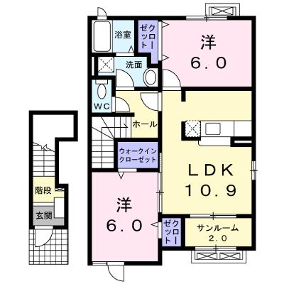 メゾン・ド・シャルムⅧ 202【管理NO：1-014982702-02020】 ★家具家電は申し込み後に搬入します★ ★2026年10月下旬入居可能★の物件画像