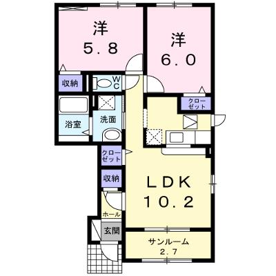 リン・デ・クリート 104【管理NO：1-019968201-01040】 ★家具家電は申し込み後に搬入しますの物件画像