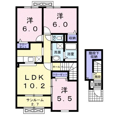 アヴェニール 203【管理NO：1-019512901-02030】 ★家具家電は申し込み後に搬入しますの物件画像