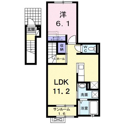 サニースクエアＢ 203【管理NO：1-019270202-02030】 ★家具家電は申し込み後に搬入します 2026年08月中旬入居可能の物件画像