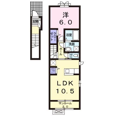 アバンスライズ 201【管理NO：1-018701401-02010】 ★家具家電は申し込み後に搬入しますの物件画像