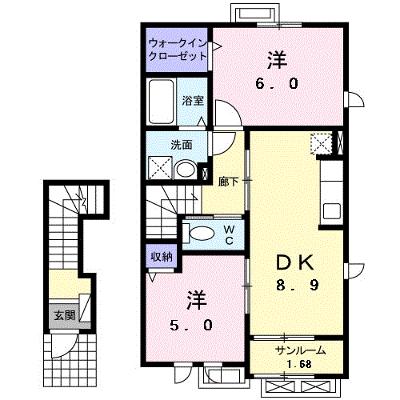 グランデ　フエンテ 203【管理NO：1-016995901-02030】 ★家具家電は申し込み後に搬入します 2026年08月中旬入居可能の物件画像