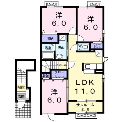 インフィニティーＣ 204【管理NO：1-015457603-02040】 ★家具家電は申し込み後に搬入します★ ★2026年10月下旬入居可能★の物件画像