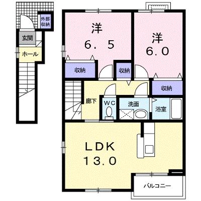 プルミエ・アムールⅢ 204【管理NO：1-012435201-02040】 ★家具家電は申し込み後に搬入します★の物件画像