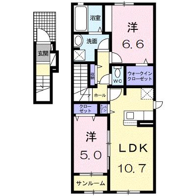 コート・エアリー 201【管理NO：1-027355501-02010】 ★家具家電は申し込み後に搬入しますの物件画像