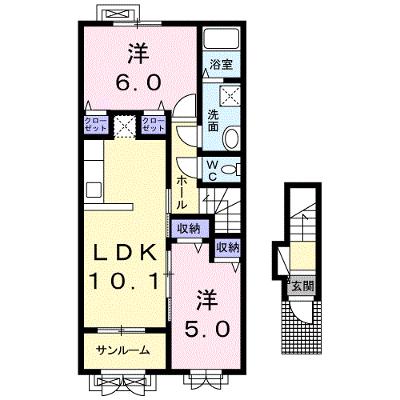 フェリス 202【管理NO：1-019857401-02020】 ★家具家電は申し込み後に搬入しますの物件画像
