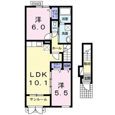 ローレルＮＳ　Ⅴ 203【管理NO：1-016954301-02030】 ★家具家電は申し込み後に搬入しますの物件画像