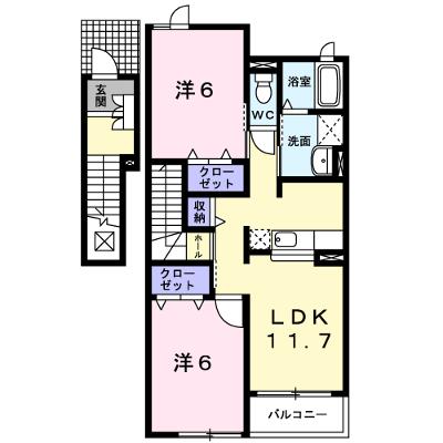 メロディ　Ｂ 202【管理NO：1-014213202-02020】 ★家具家電は申し込み後に搬入します★ ★2026年10月中旬入居可能★の物件画像