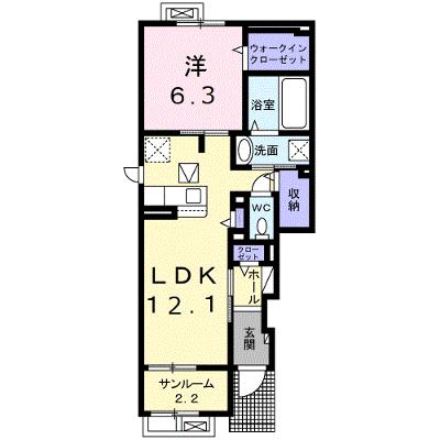 イデアールⅡ 101【管理NO：1-027292201-01010】 ★家具家電は申し込み後に搬入しますの物件画像