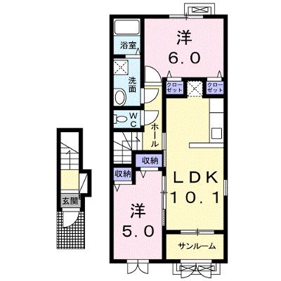 フェリス 205【管理NO：1-019857401-02050】 ★家具家電は申し込み後に搬入しますの物件画像