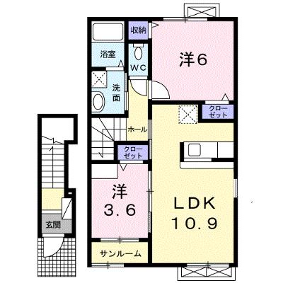 ユニゾン　カミューⅡ 204【管理NO：1-017272202-02040】 ★家具家電は申し込み後に搬入しますの物件画像