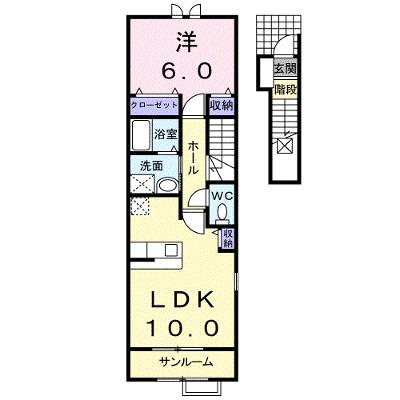 アッシュ６　Ｂ 201【管理NO：1-016297402-02010】 ★家具家電は申し込み後に搬入しますの物件画像