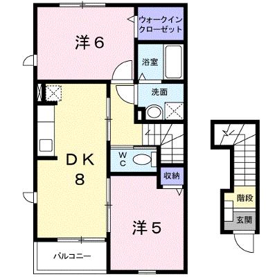ヴィラ・かたかご　Ⅲ 201【管理NO：1-014808001-02010】 ★家具家電は申し込み後に搬入しますの物件画像