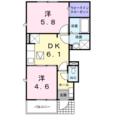 ヴィラ・かたかご　Ⅲ 101【管理NO：1-014808001-01010】 ★家具家電は申し込み後に搬入しますの物件画像