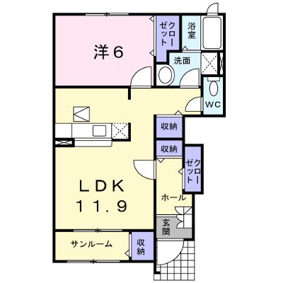 プランタン　Ａ 103【管理NO：1-014257001-01030】 ★家具家電は申し込み後に搬入します 2026年08月中旬入居可能の物件画像