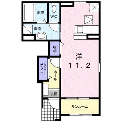 レジダンス　ミスト　Ⅰ 102【管理NO：1-016848401-01020】 ★家具家電は申し込み後に搬入しますの物件画像